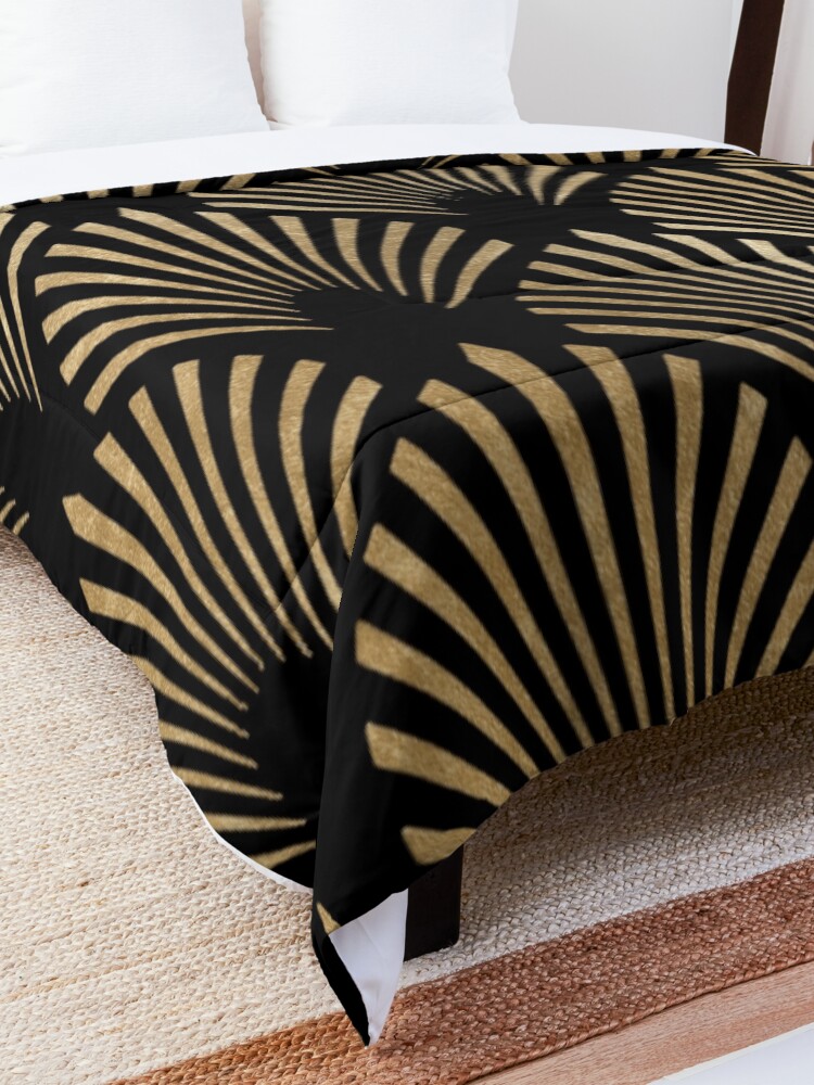 Alternate view of Art Deco design - luxury fans III Comforter