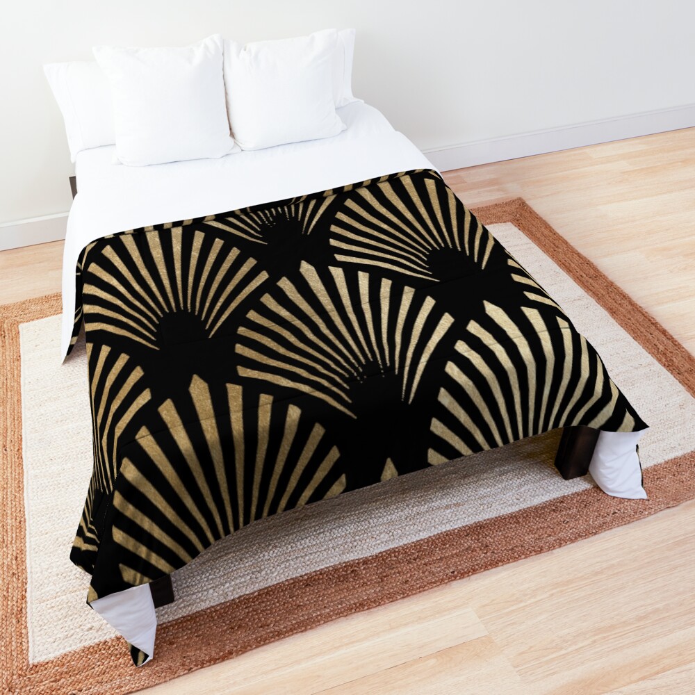 Art Deco design - luxury fans III Comforter