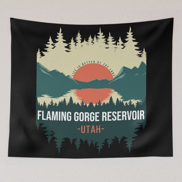 Item preview, Retro Flaming Gorge Reservoir Utah designed and sold by Friday NightCo.