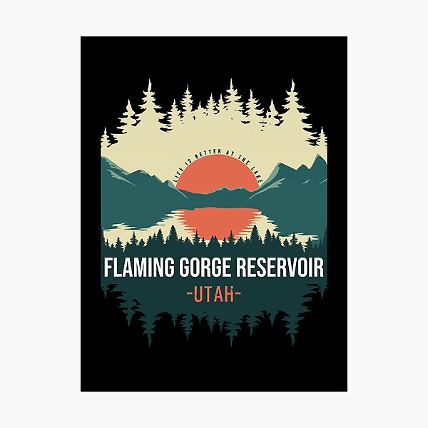 Item preview, Retro Flaming Gorge Reservoir Utah designed and sold by Friday NightCo.