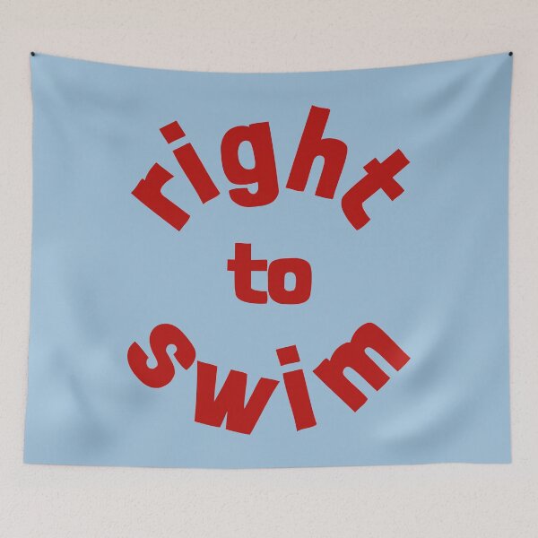 Item preview, Right To Swim Dark Red designed and sold by cashewdays.