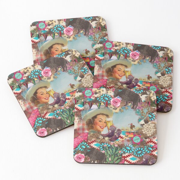 Item preview, Junky Vintage Western Pin-up design designed and sold by Wild Grace Design Studios.