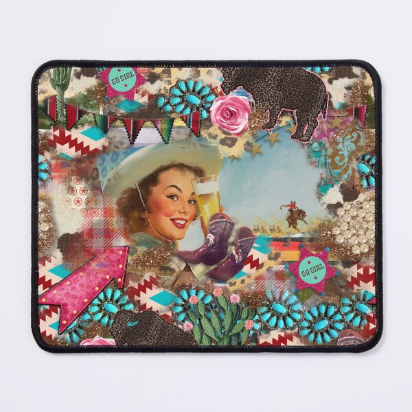 Item preview, Junky Vintage Western Pin-up design designed and sold by Wild Grace Design Studios.