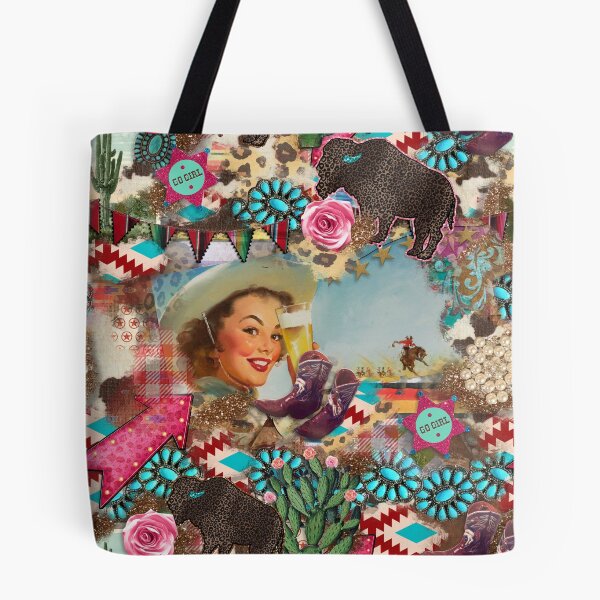 Item preview, Junky Vintage Western Pin-up design designed and sold by Wild Grace Design Studios.