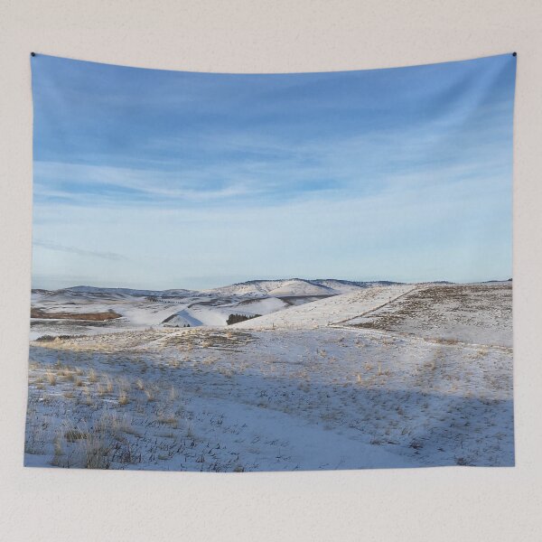 Item preview, Snow Cocered Wheat Fields Photography Print designed and sold by griffingphoto.