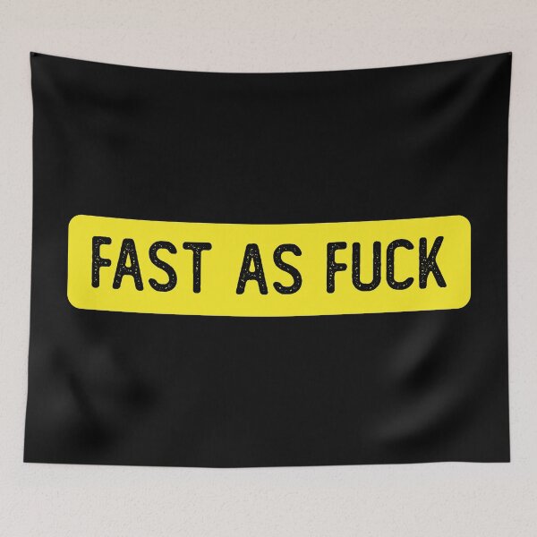 Item preview, Fast As Fuck Funny Bumper designed and sold by Sour Soul.