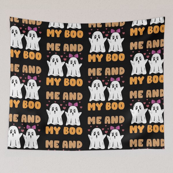 Item preview, Me And My Boo | Cute Halloween Ghost Couple designed and sold by GravitiTees.