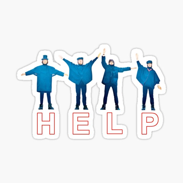 The Beatles Help Stickers Redbubble