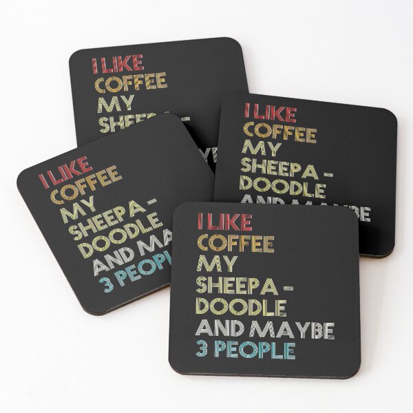 Item preview, Sheepadoodle Dog Owner Coffee Lover Quote Vintage Retro designed and sold by BargerStore.