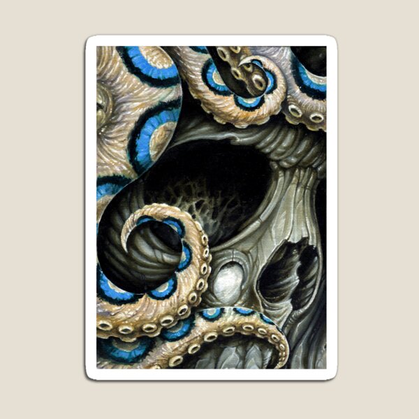 Item preview, blue ringed skull designed and sold by Dvf1973.