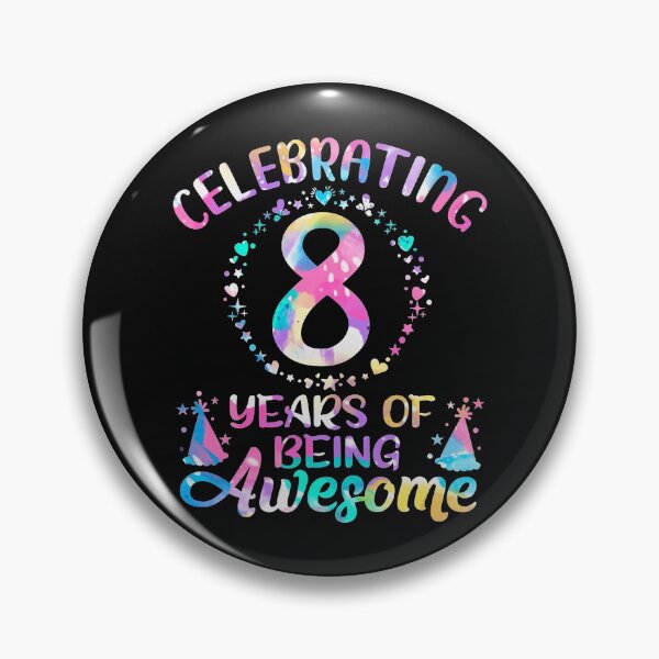 Item preview, 8 Years of Being Awesome 8 Years Old 8th Birthday Tie Dye  designed and sold by NiebelAlizeah.
