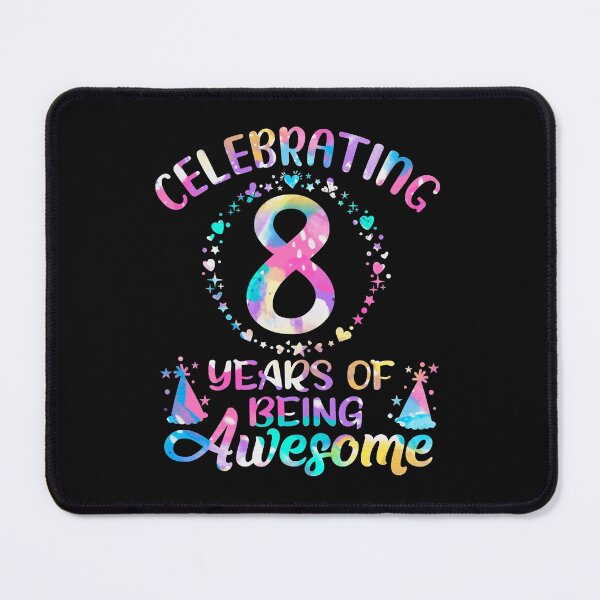 Item preview, 8 Years of Being Awesome 8 Years Old 8th Birthday Tie Dye  designed and sold by NiebelAlizeah.