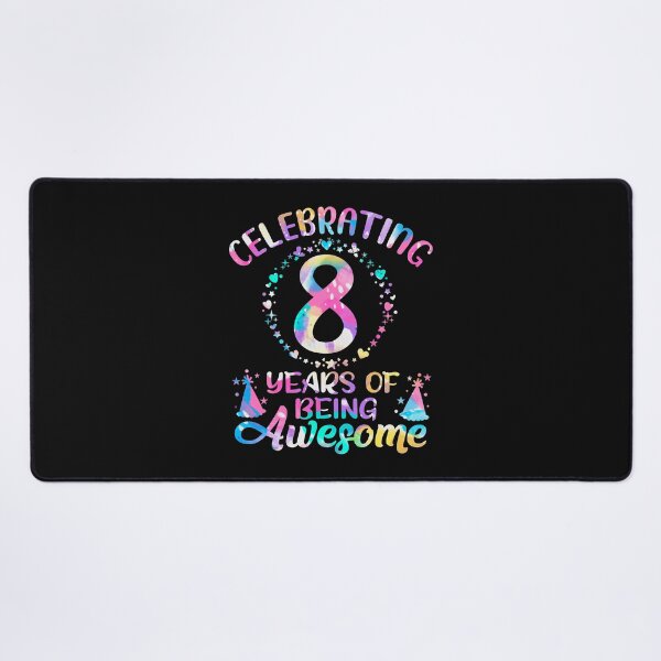Item preview, 8 Years of Being Awesome 8 Years Old 8th Birthday Tie Dye  designed and sold by NiebelAlizeah.