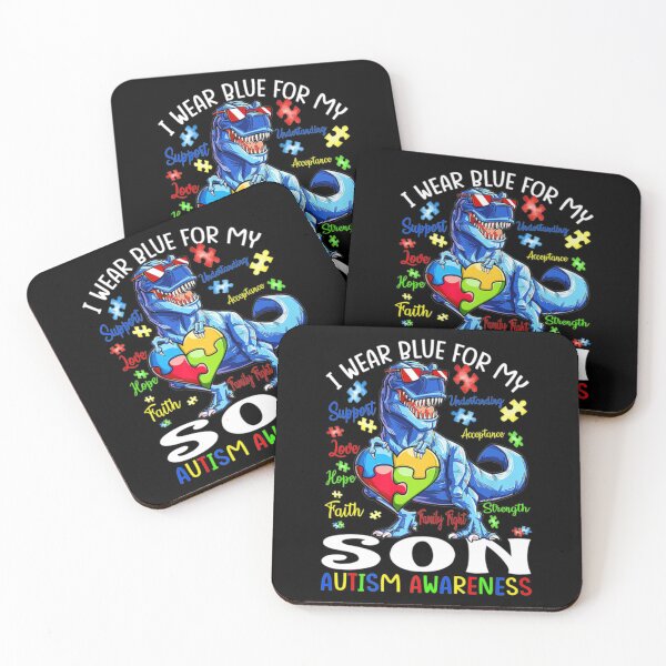 Artikelvorschau, I Wear Blue For My Son Autism T-ShirtI WEAR BLUE FOR MY SON AUTISM AWARENESS DINOSAUR entworfen und verkauft von shopnamokla.