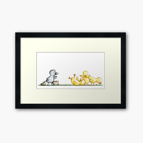 Vista previa del artículo con la obra «Patito feo», diseñado y vendido por Suzanne Houghton.