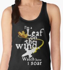 Leaf on the wind (white text) Women's Tank Top