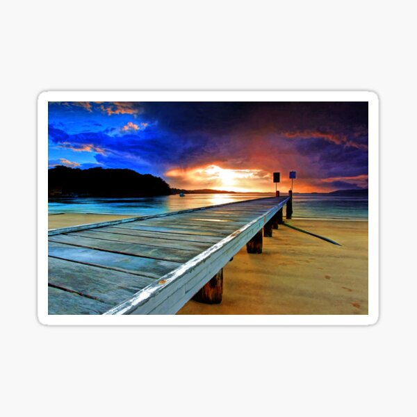 Little Beach Aglow - Artistic Sticker