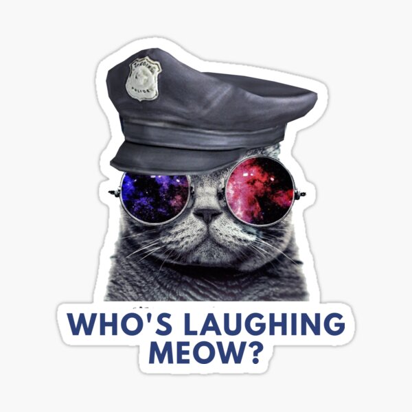 Cat Police Sticker - Cat Police Eyes On You - Discover & Share GIFs