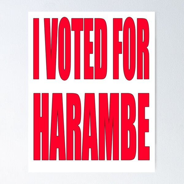 Item preview, i voted for harambe election shirt designed and sold by earlstevens.