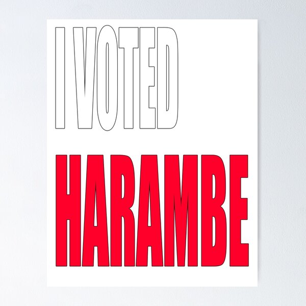 Item preview, i voted harambe designed and sold by earlstevens.