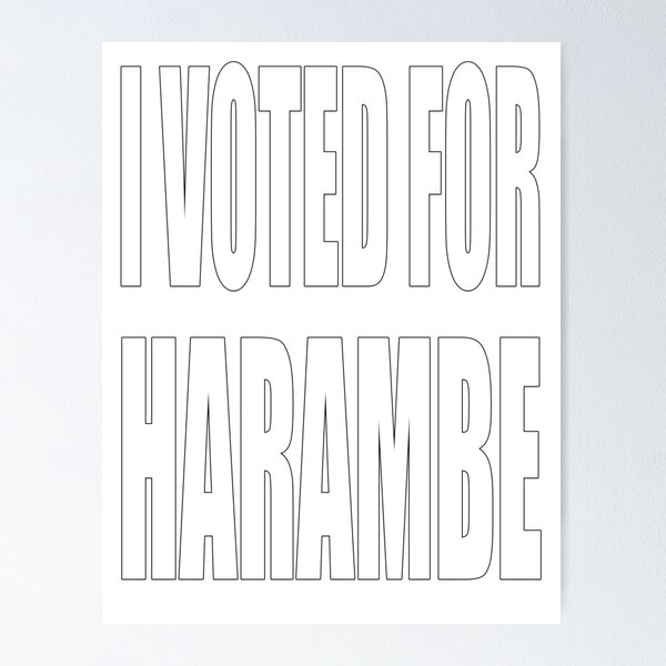 Item preview, i voted for harambe designed and sold by earlstevens.