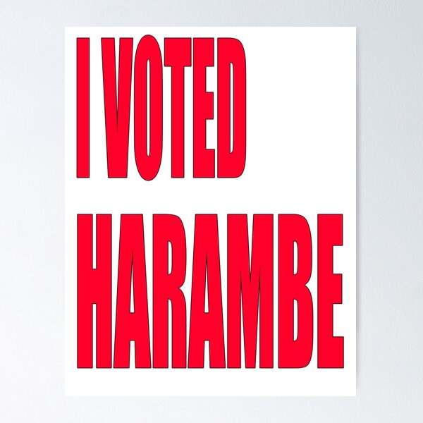 Item preview, i voted harambe designed and sold by earlstevens.