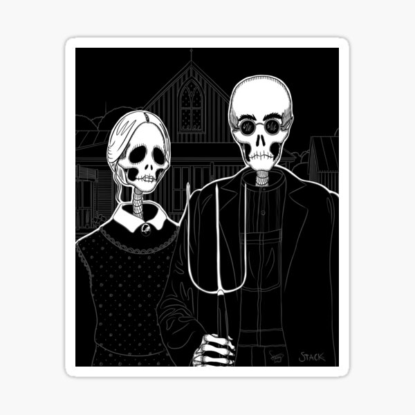 Skeleton Gothic Sticker