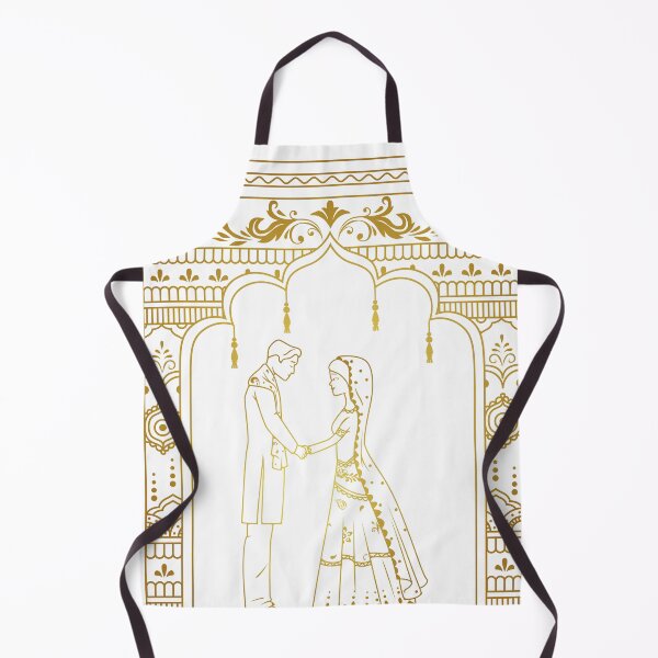 Item preview, Indian Wedding Couple- Golden Artwork designed and sold by Vicky021.