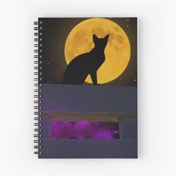 Item preview, Cat looking at the moon designed and sold by ARTDAMPLUS.