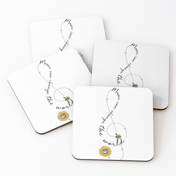 Item preview, Sunflower and Bumblebee Music Can Change the World Music Artwork designed and sold by Uncer59.