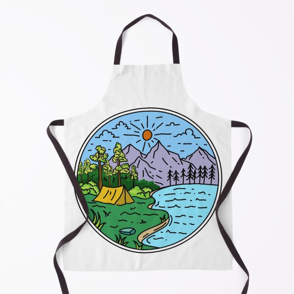 Item preview, Nature Camping Retro Monoline Vintage designed and sold by Chira23.