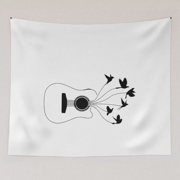 Item preview, Fredom Music Guitar Birds Music Art designed and sold by Uncer59.