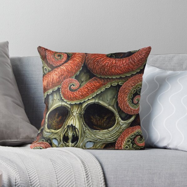 Multicolor 18x18 Shop MechanicalWhispers Official Octopus Kraken Tentacle Mermaid Novelty Ocean Ink Sea Art Throw Pillow 