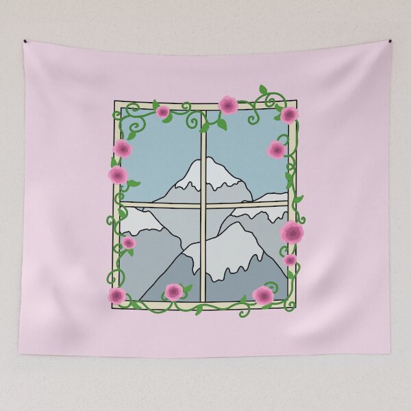 Item preview, Mountain View With Flowers designed and sold by BundaBear.