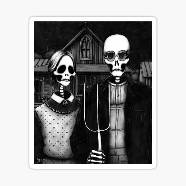 Skeleton (Even More) Gothic Sticker