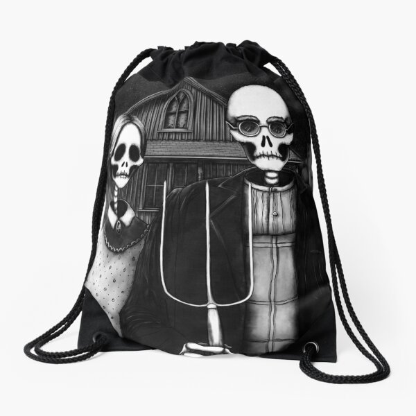 Skeleton (Even More) Gothic Drawstring Bag