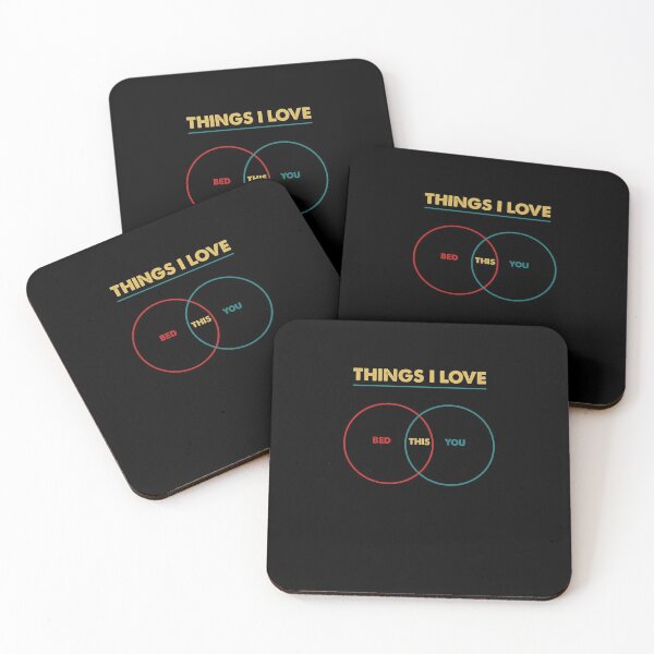 Item preview, Funny Things I Love Bed You VennDiagrams Love You designed and sold by HarveyJade.