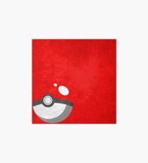Red Pokeball Grunge Art Board
