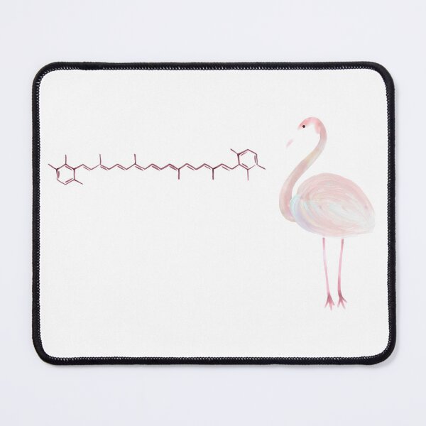 Item preview, Pink Flamingo and Carotenoid Molecule on White designed and sold by fogoosherie.