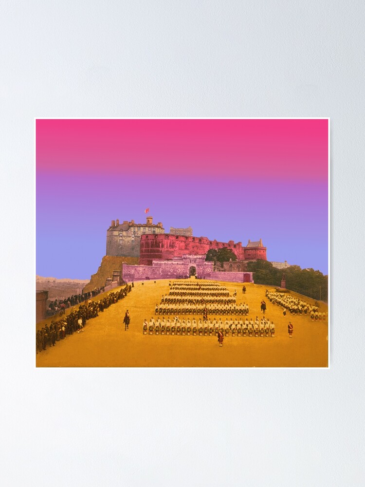 Alternative Ansicht von Edinburgh Schloss Esplanade Schottland Poster