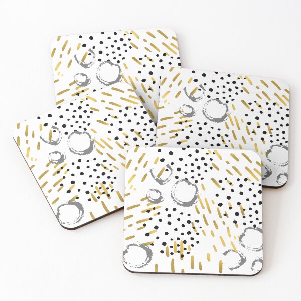 Item preview, Abstract Black, Silver & Gold Print designed and sold by CraftyAF.