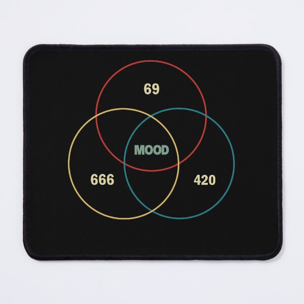 Item preview, Funny Mood Venn Diagram 69 42O 666 designed and sold by HarveyJade.