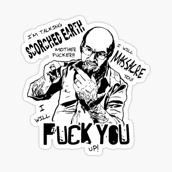 Les Grossman T Shirt - Flaming Dragon Scene Tropic Thunder Sticker Sticker