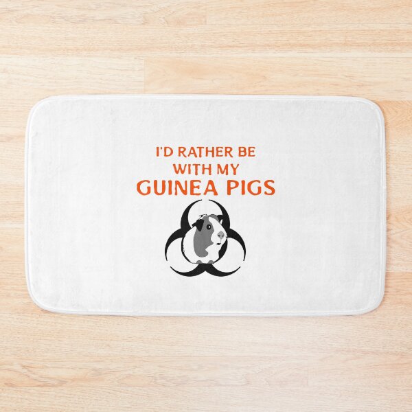 Item preview, I'd Rather Be With My Guinea Pigs -funny cavy design in black and orange text designed and sold by katiekendall.
