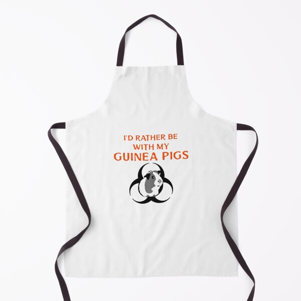 Item preview, I'd Rather Be With My Guinea Pigs -funny cavy design in black and orange text designed and sold by katiekendall.