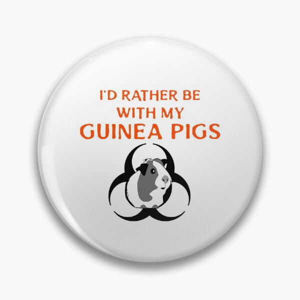 Item preview, I'd Rather Be With My Guinea Pigs -funny cavy design in black and orange text designed and sold by katiekendall.
