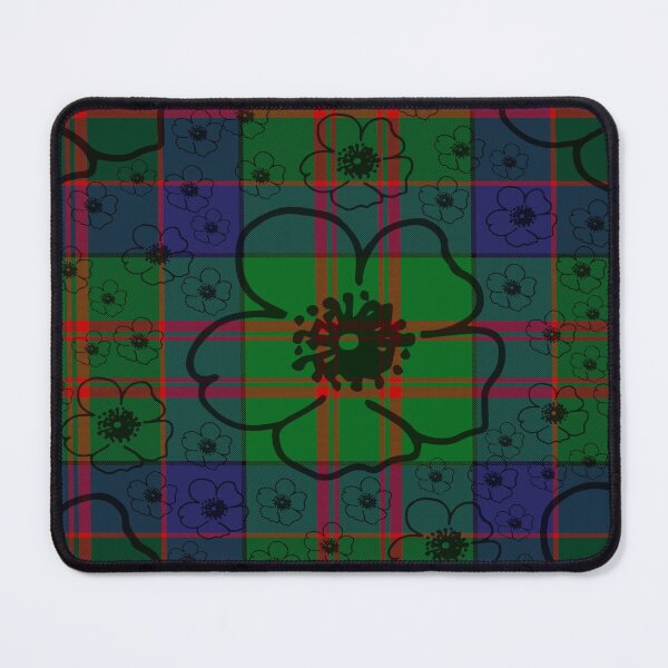 Item preview, Tartan Plaid with Black Flowers designed and sold by AlteredAtelier.