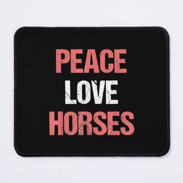 Item preview, Equestrian Horse Back Gift Peace Love Horses designed and sold by miann4.