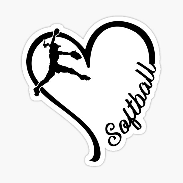Item preview, Softball heart designed and sold by tuyetnhung98.
