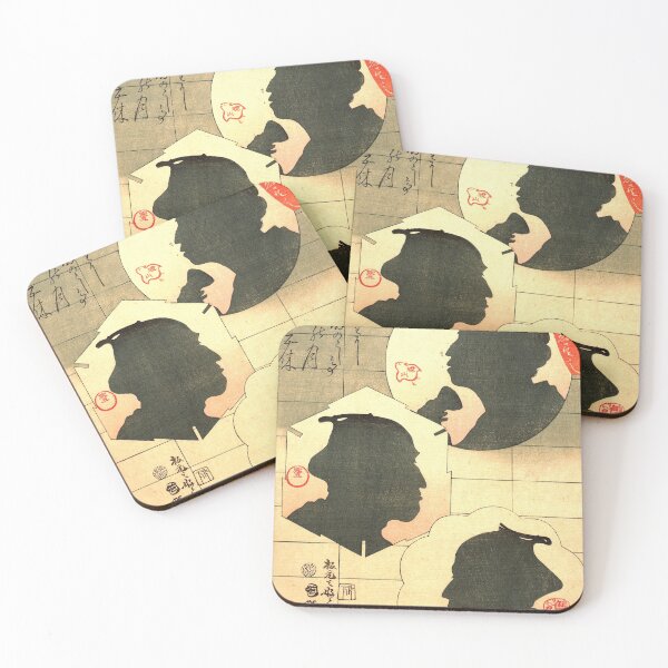 Item preview, Kabuki Actors Silhouette - Japanese Woodcut Prints designed and sold by mosgol.